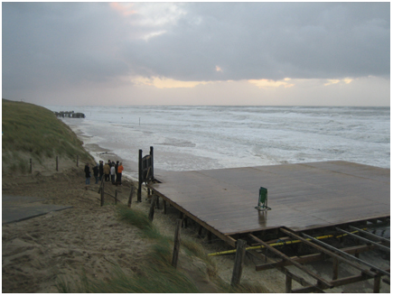 het strand is weg