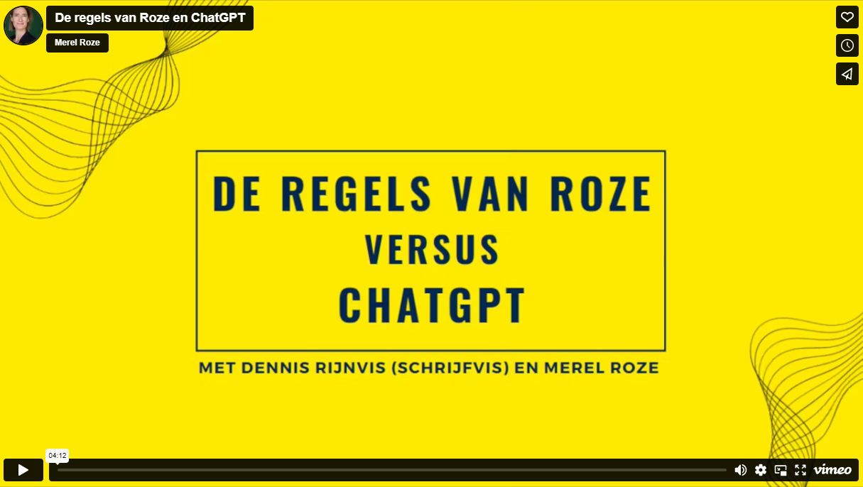 ChatGPT versus De regels van Roze