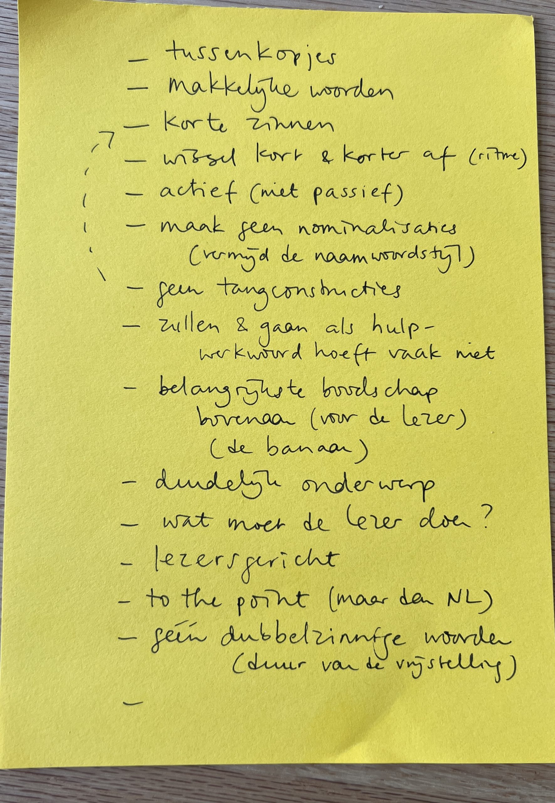 Schrijven op B1-niveau